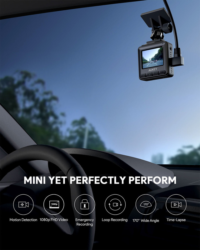 超コンパクトなので視界を遮ることなく、車内にすっきり設置可能