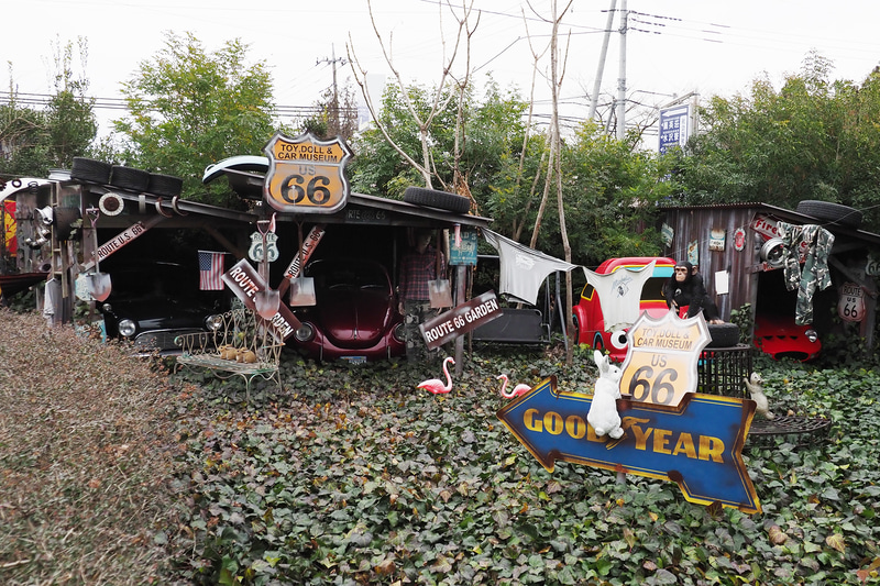 アメリカの田舎をイメージしたルート66ガーデン（野外展示）