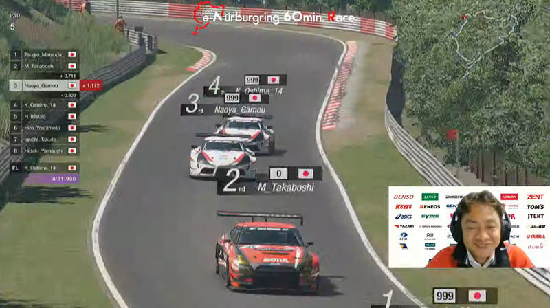 ブーストが有効になっているため、ピットインしてもすぐにトップグループに追いつける