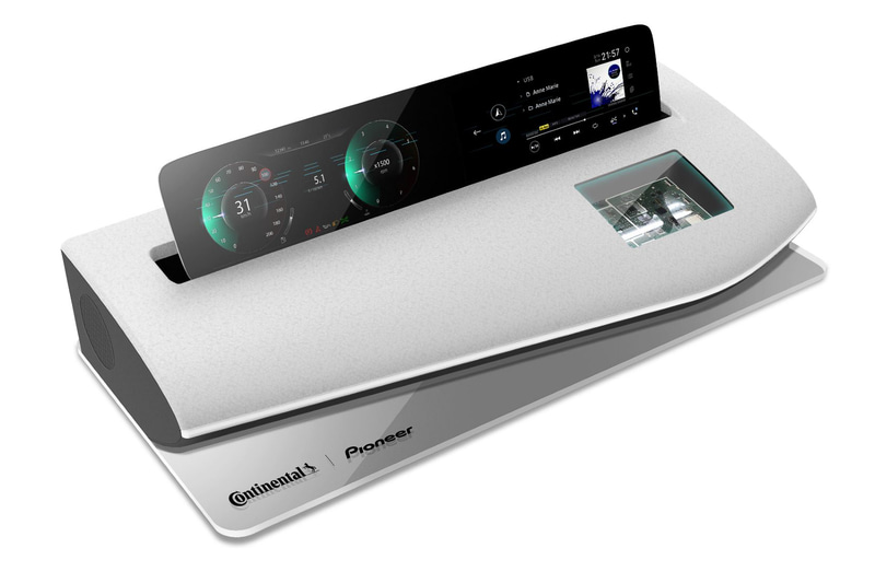 パイオニアのインフォテインメントソリューションが統合されたコンチネンタルのコクピットHPCのイメージ