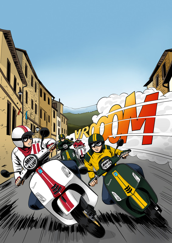 Vespa Racing Sixtiesを題材にした漫画が製作中（近日公開）