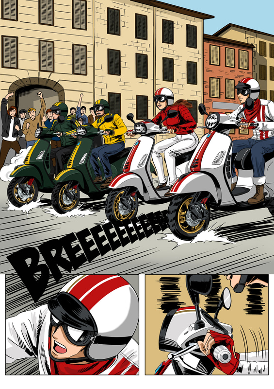 Vespa Racing Sixtiesを題材にした漫画が製作中（近日公開）