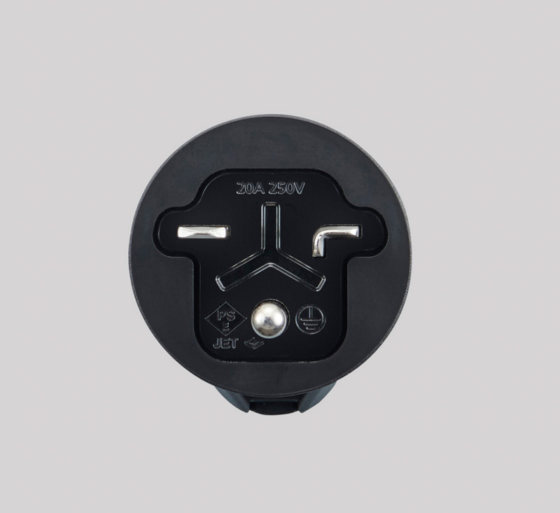 電源プラグコードのAC200V用コンセント側