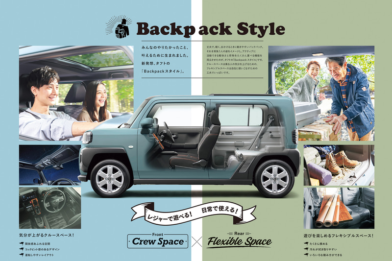 新しいパッケージングコンセプト「Backpackスタイル」を採用