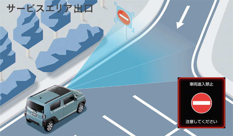 標識認識機能は、従来の進入禁止に加えて最高速度、一時停止の標識も認識可能となった