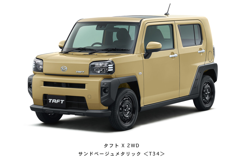 自然吸気エンジンのタフト X。ボディカラーはサンドベージュメタリック