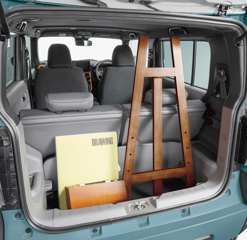 ラゲッジスペースの使い方例。大きなものの場合