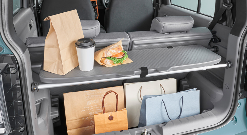 ラゲッジスペースの使い方例。小物の場合