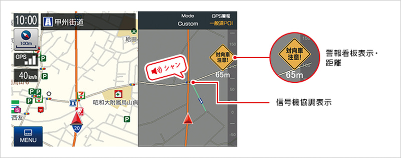 交差点対向車注意案内