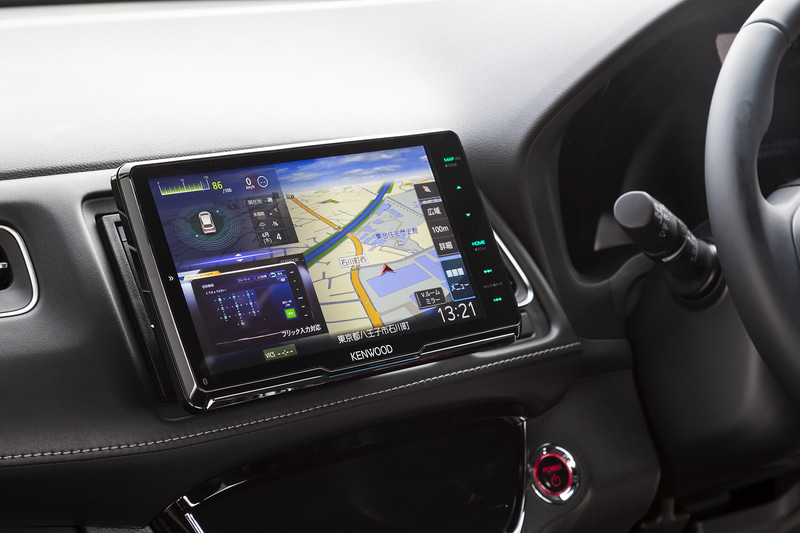 MDV-M907HDF。装着車両は本田技研工業「ヴェゼル」