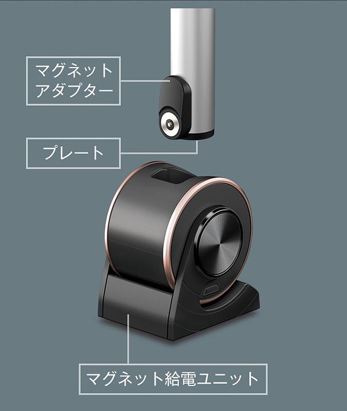 挿すだけでマグネットがキャッチしてくれる
