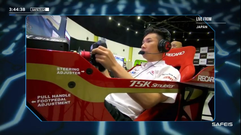 東京の特設会場からドライブした小林可夢偉選手（出典：WECの公式YouTube）