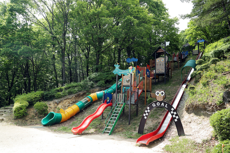 緑豊かな公園の高台にある「プリンス＆スカイラインミュウジアム」は家族連れでも1日楽しるロケーションです