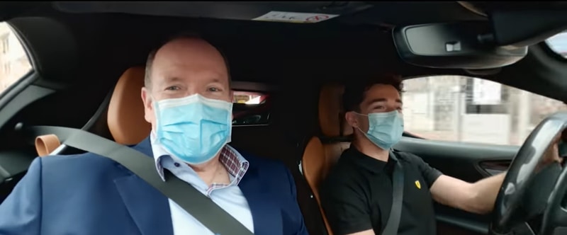 モナコ公国のアルベール殿下も同乗