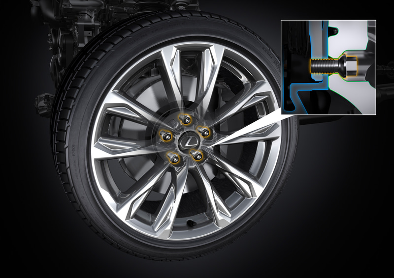 ホイールの締結にハブボルトを採用