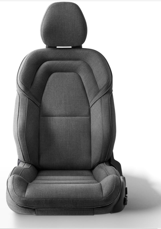 運転席と助手席のテイラードウールブレンド・スポーツシート