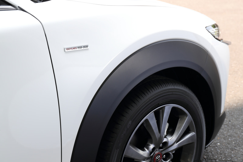 フェンダーにバッヂ