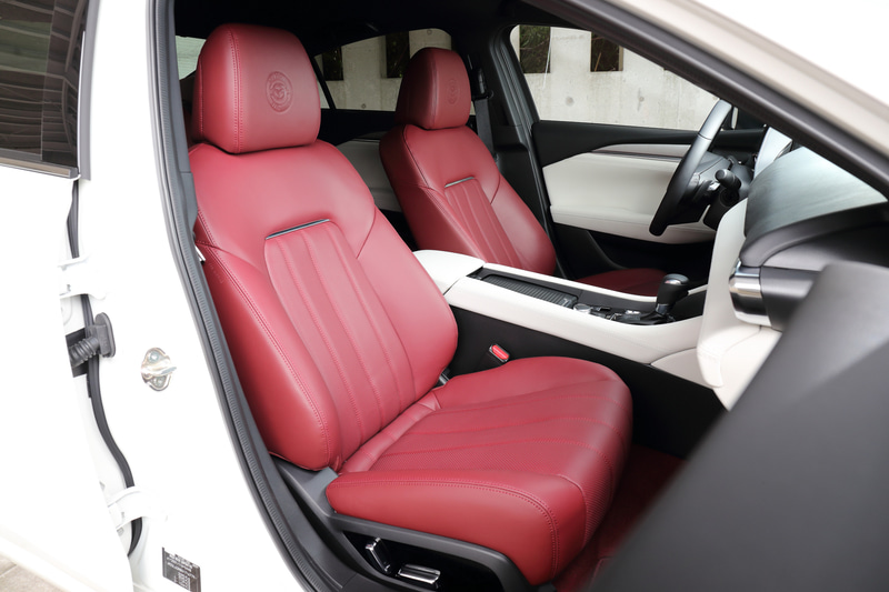 バーガンディのシート