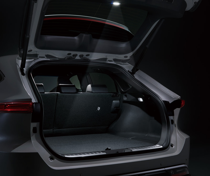 「ラゲージLED」（2万5300円）。スマートなデザインの中にバックドアの開閉と連動して光るLEDを3灯搭載し、夜間の使い勝手を向上