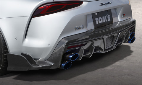 トムス、GRスープラ用ドライカーボン製エアロ＆4本出しトムス・バレル