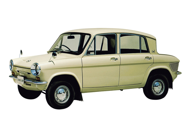 クルマのイロハを教えてくれた、キャロル360。この画像は4ドアモデルだが、自分が所有していたのは2ドアだった