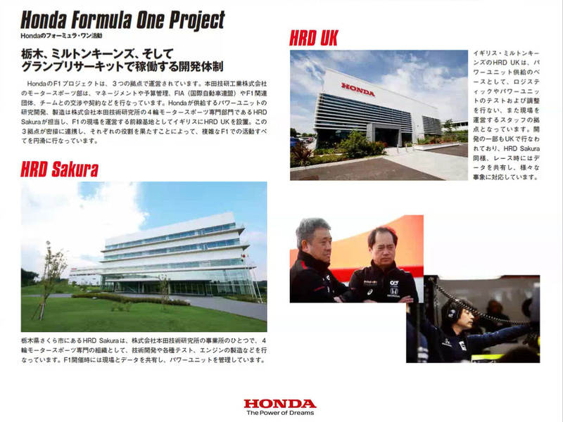 ホンダ F1の体制