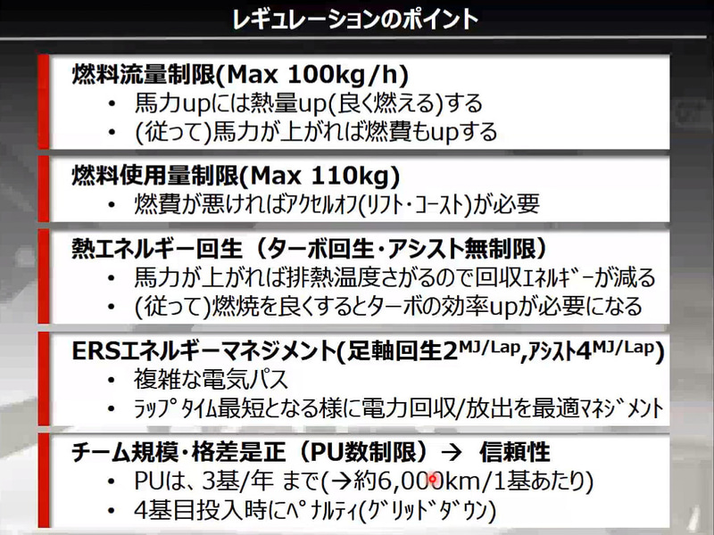 レギュレーションのポイント