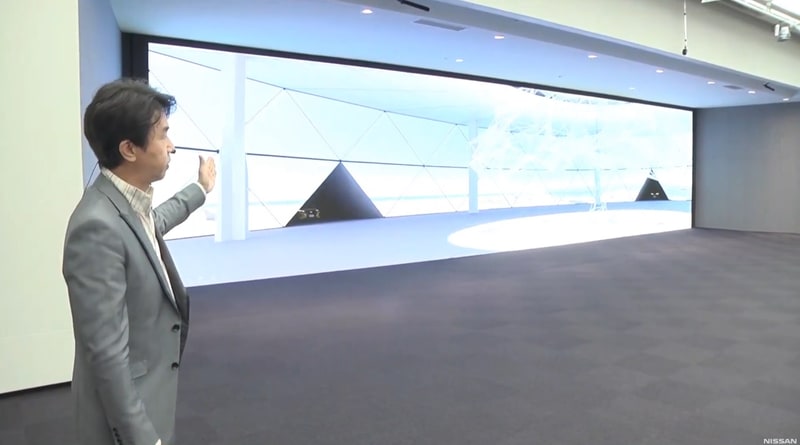 壁一面がスクリーンとなっている