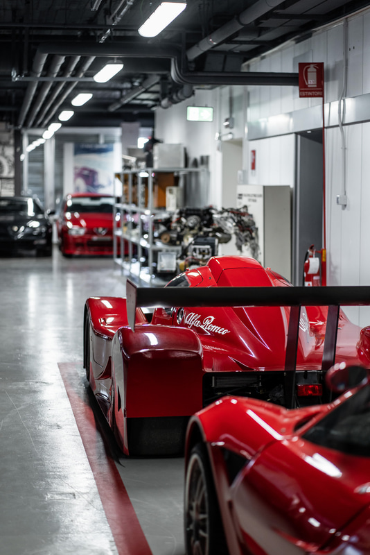 アルファ ロメオ歴史博物館の収蔵エリア