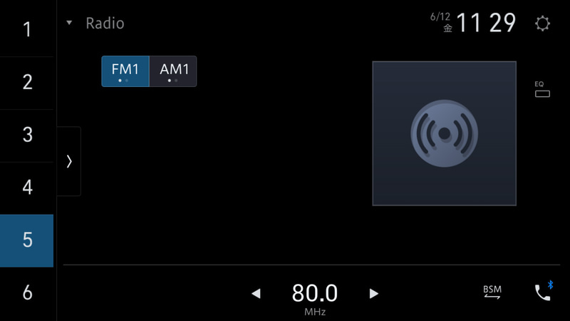 AM/FMともにプリセットを用意