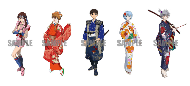 「エヴァンゲリオン京都基地」描き下ろしイラストが登場してグッズやノベルティに大活躍する（C）カラー