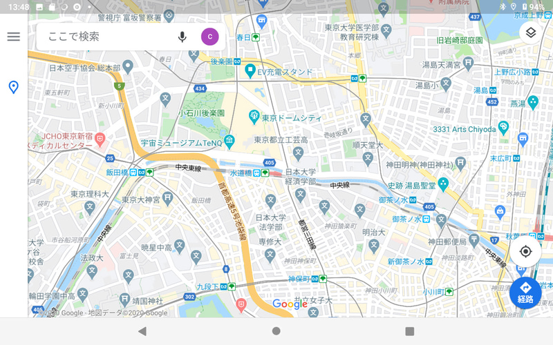 当然、Googleマップも利用可能