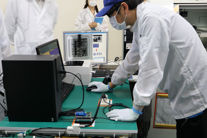 X線による検査を実施