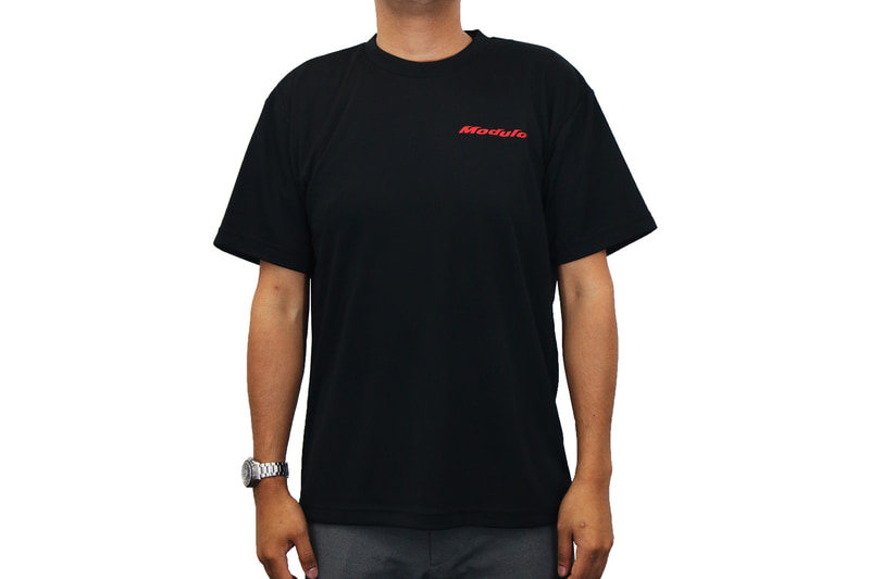 34＆64号車 Modulo Tシャツ（サイズ展開：S～XXL）：2000円。画像はLサイズのフロント（左）と、Mサイズのバック（右）
