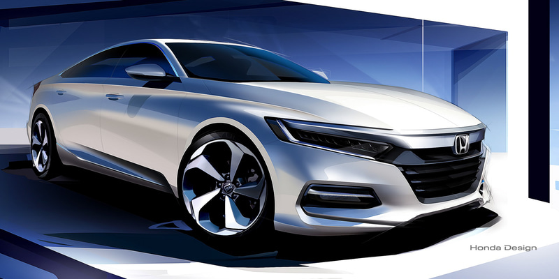 新型アコード 後期のデザインスケッチ