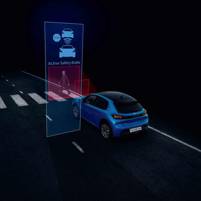 アクティブセーフティブレーキイメージ図