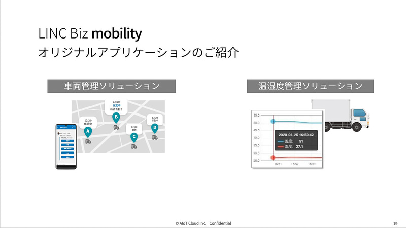 LINC Biz mobilityのオリジナルアプリケーション