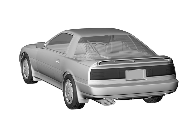 1/24「トヨタ スープラ」（3代目 A70型）の3DCAD画像