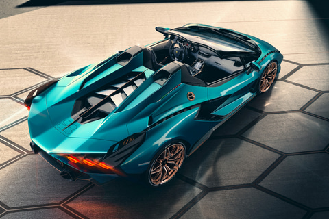 ランボルギーニ、「シアン ロードスター」世界初公開。限定19台