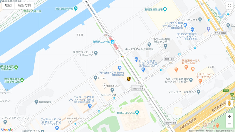 近くには2020年6月にオープンしたばかりの大型ショッピングシティ「有明ガーデン」があり、Porsche NOW Tokyoとあわせて丸1日でも楽しめるエリアとなっている