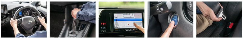 車内の代表的な指触箇所