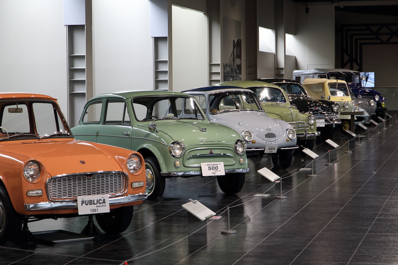 「三菱500（A11型 1961年）」や「スバル360（K111型 1959年）」などの日本車