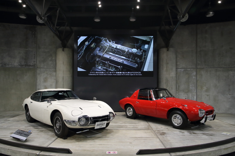 「トヨタ2000GT（MF10型 1968年）」「トヨタ スポーツ 800（UP15型 1965）」