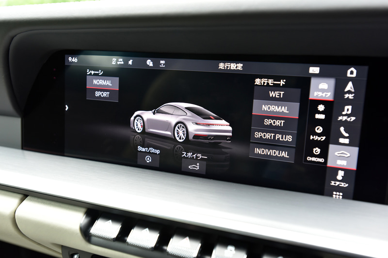 10.9インチタッチスクリーンディスプレイの表示例