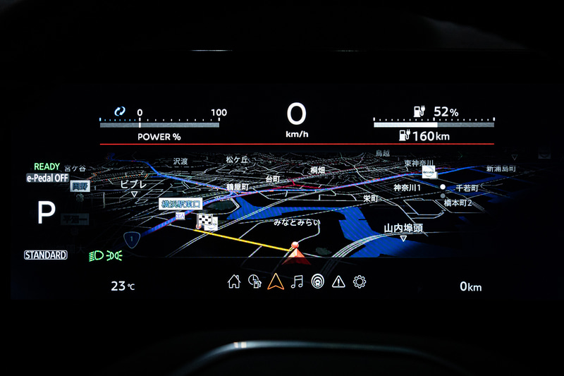メーターディスプレイはさまざまな表示が選択できる