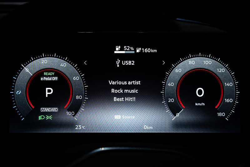 メーターディスプレイはさまざまな表示が選択できる