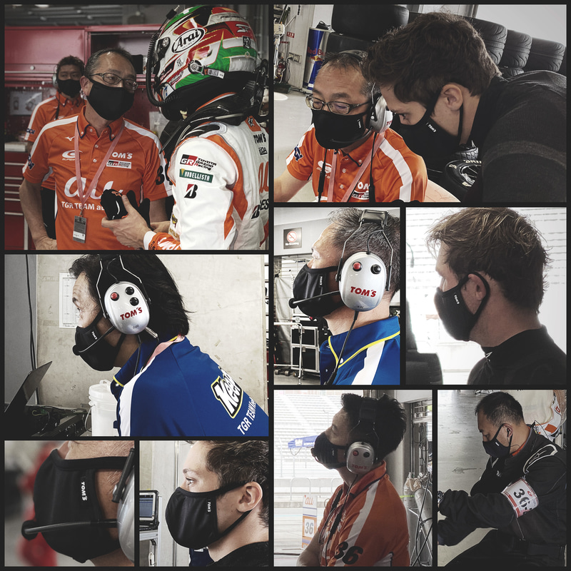 ドライバーやピットクルー向けに開発したマスク