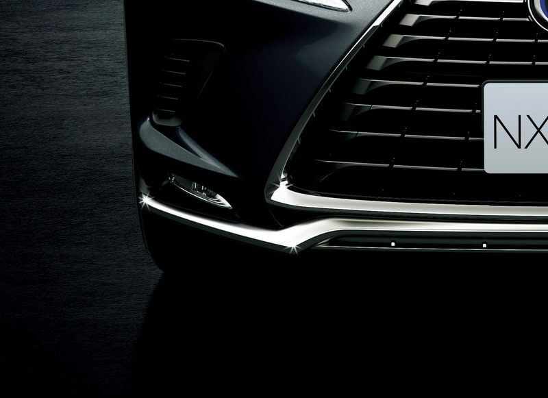 フロントロアバンパーモール（高輝度シルバー塗装）