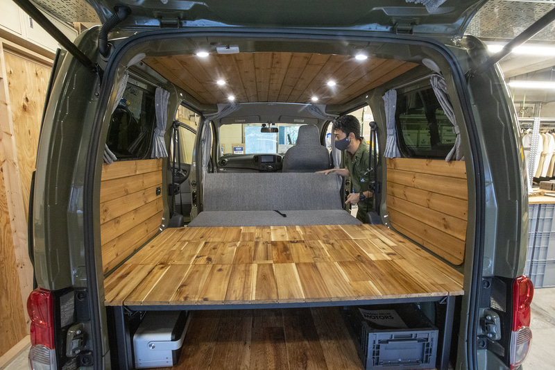 2列目テーブル仕様からベッドモードへの変更