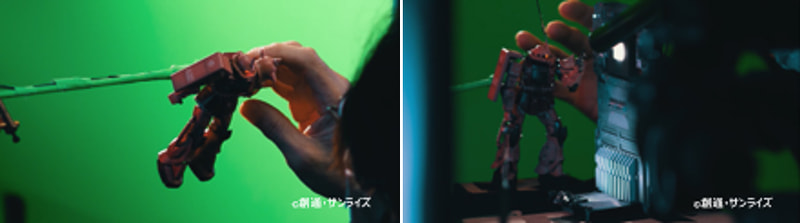 ムービーはガンプラをコマ撮りで作成